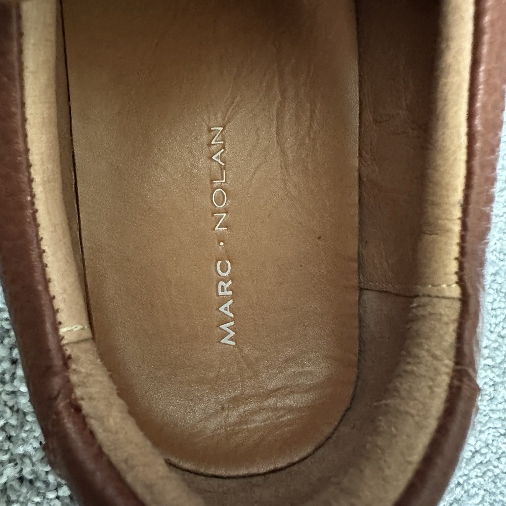 Marc Nolan Captain Carmel Leather Suede Loafer Dress Shoes Men Size 14 Beautiful - Picture 12 of 12